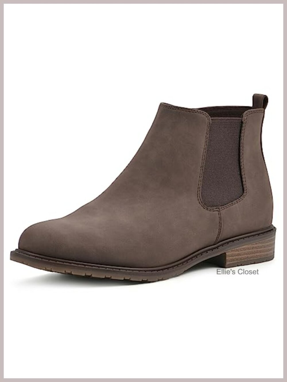 Chelsea Bootie Block Heel Almond Toe Zip Ankle Boot